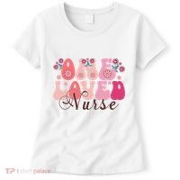 Cute Retro Valentine One Loved Nurse Women's T-Shirt thumb 0