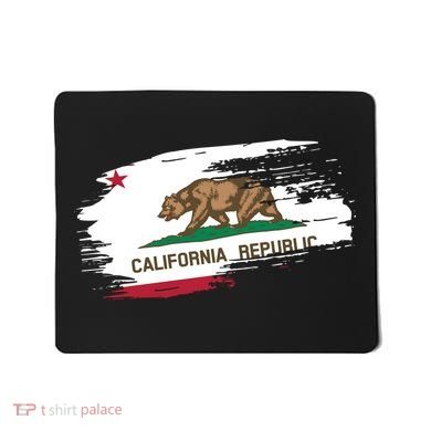 California Republic Vintage Torn Flag Mousepad