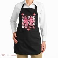 Cute Retro Valentines Day Nurse Heart Ribbon Apron thumb 2