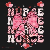 Cute Retro Valentines Day Nurse Heart Ribbon Apron thumb 3