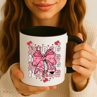 Cute Retro Valentines Day Nurse Heart Ribbon Coffee Mug thumb 3