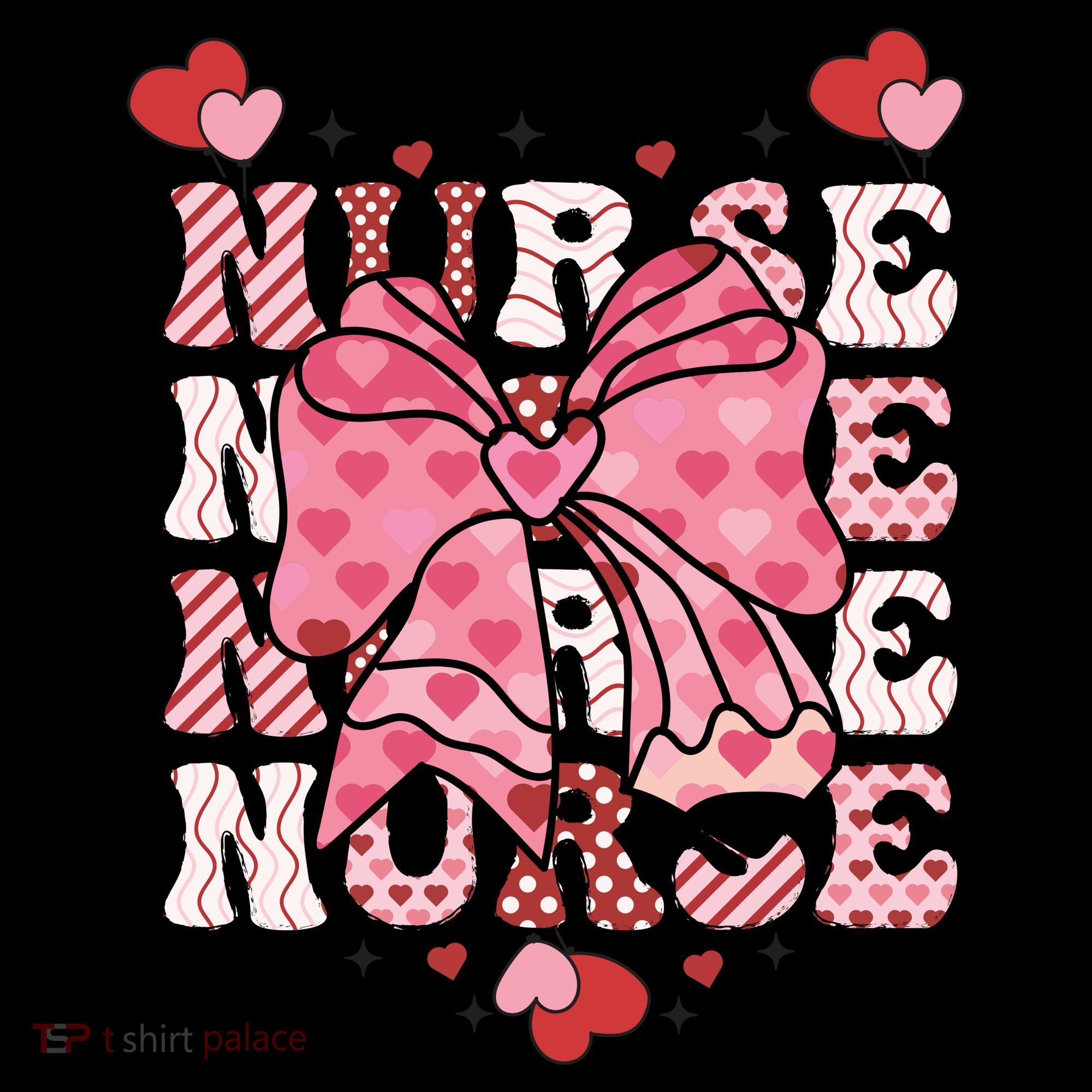 Cute Retro Valentines Day Nurse Heart Ribbon Coffee Mug