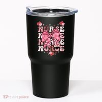 Cute Retro Valentines Day Nurse Heart Ribbon Tumbler thumb 0