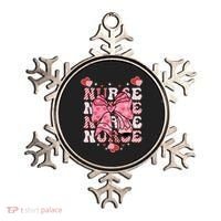 Cute Retro Valentines Day Nurse Heart Ribbon Ornament thumb 0