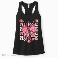 Cute Retro Valentines Day Nurse Heart Ribbon Women's Tank Top thumb 0