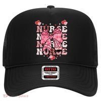 Cute Retro Valentines Day Nurse Heart Ribbon Hat thumb 0