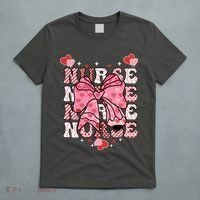 Cute Retro Valentines Day Nurse Heart Ribbon T-Shirt thumb 5