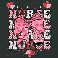 Cute Retro Valentines Day Nurse Heart Ribbon Mousepad thumb 1