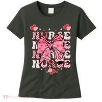 Cute Retro Valentines Day Nurse Heart Ribbon Women's T-Shirt thumb 0