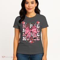 Cute Retro Valentines Day Nurse Heart Ribbon Women's T-Shirt thumb 4