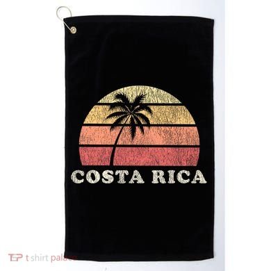 Costa Rica Vintage 70s Retro Throwback Design Golf Towel