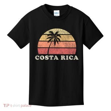 Costa Rica Vintage 70s Retro Throwback Design Kids T-Shirt