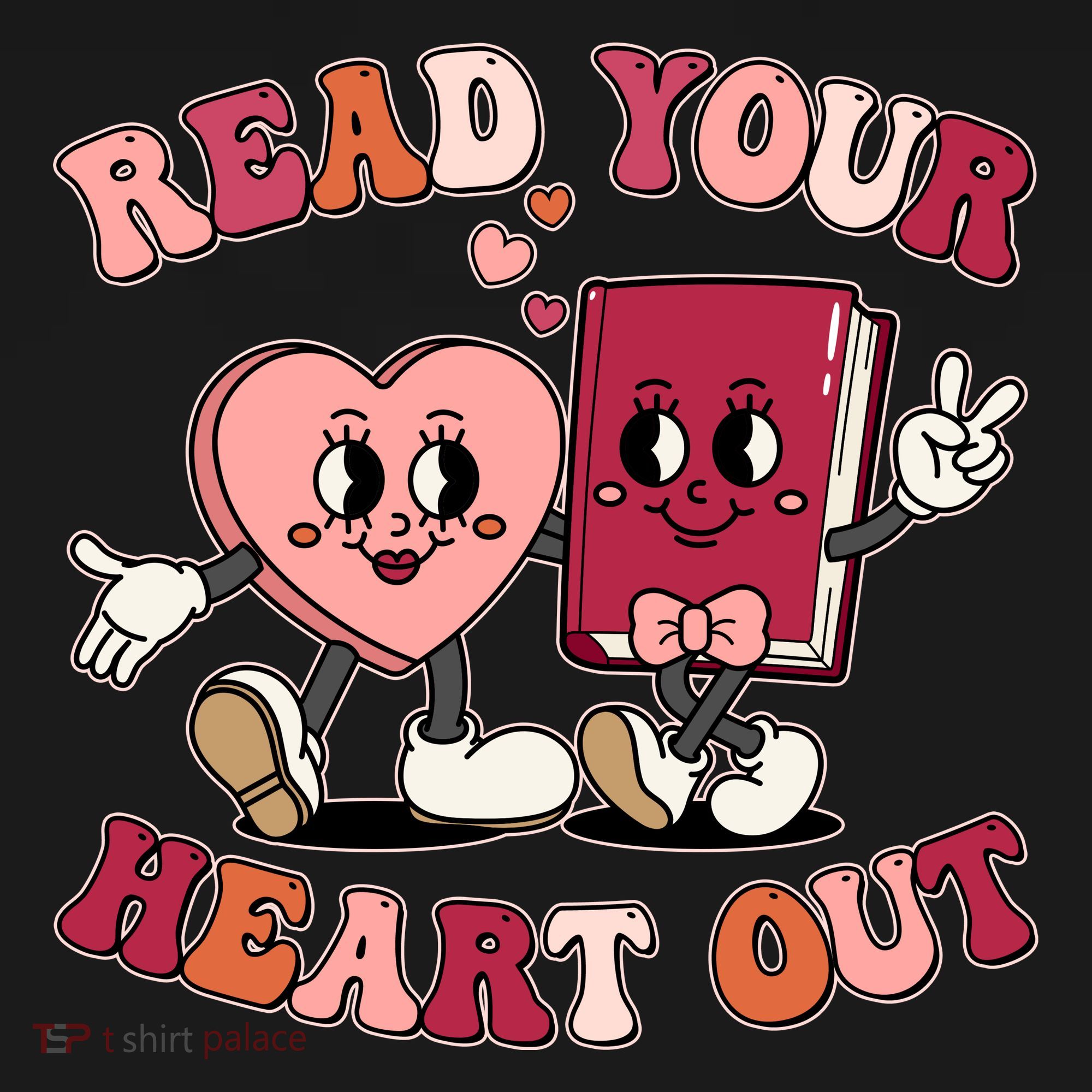 Cute Retro Valentine Read Your Heart Out Book Lover Reading Fan Backpack