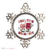 Cute Retro Valentine Read Your Heart Out Book Lover Reading Fan Ornament thumb 0