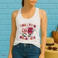 Cute Retro Valentine Read Your Heart Out Book Lover Reading Fan Women's Tank Top thumb 2