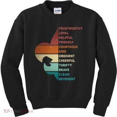 Cool Retro Vintage Style Scouting Law Kids Sweatshirt