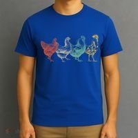 Chicken Retro Vintage Poultry Farmer Women Men Farm Lover Gift T-Shirt thumb 3