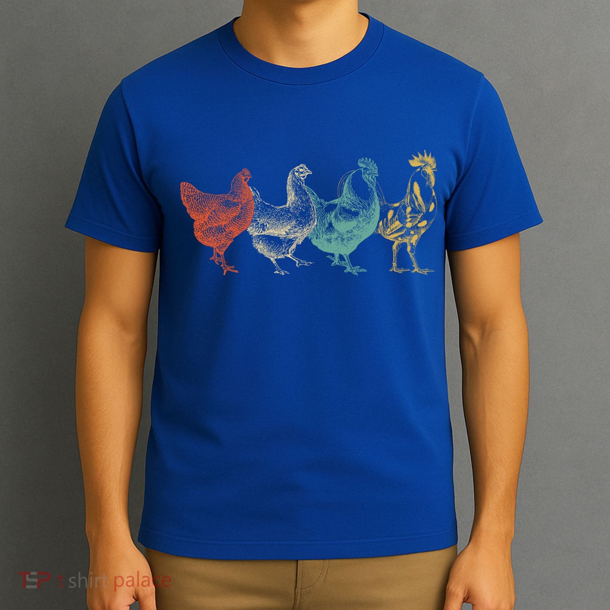 Chicken Retro Vintage Poultry Farmer Women Men Farm Lover Gift T-Shirt