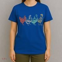 Chicken Retro Vintage Poultry Farmer Women Men Farm Lover Gift T-Shirt thumb 4