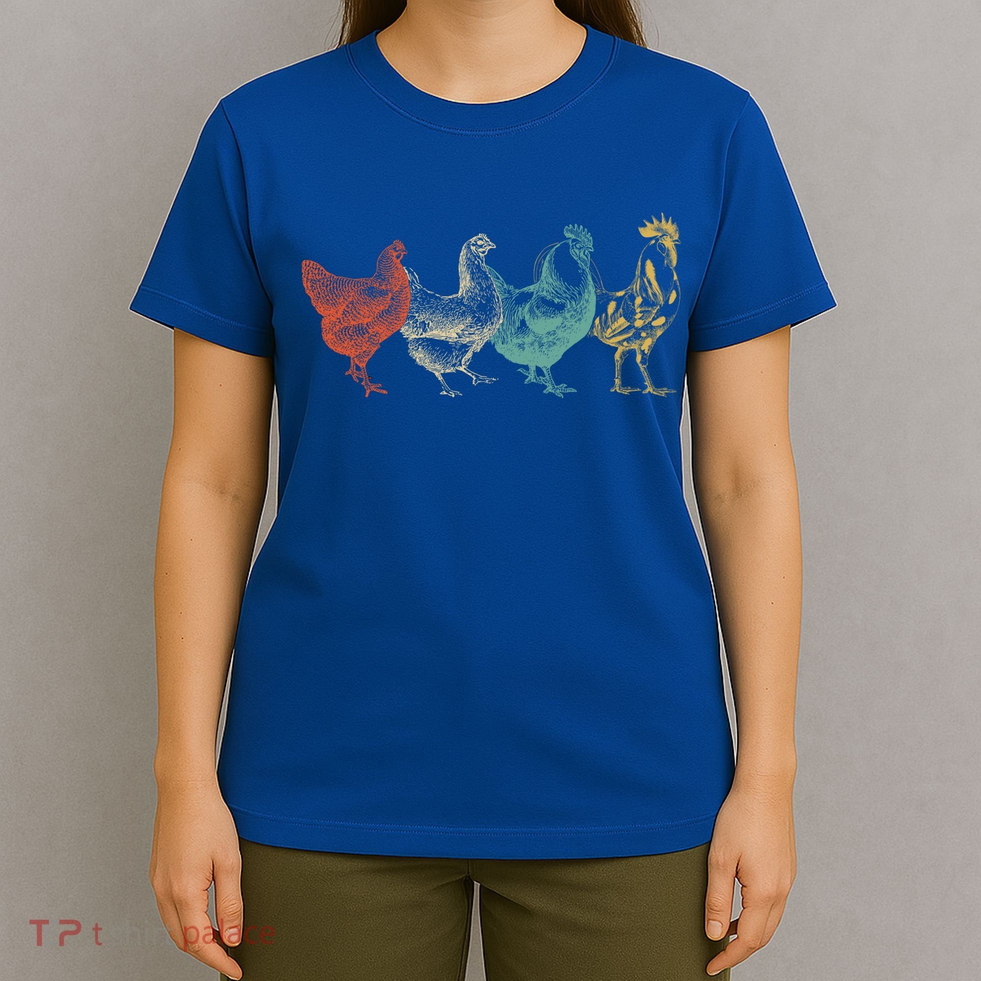 Chicken Retro Vintage Poultry Farmer Women Men Farm Lover Gift T-Shirt