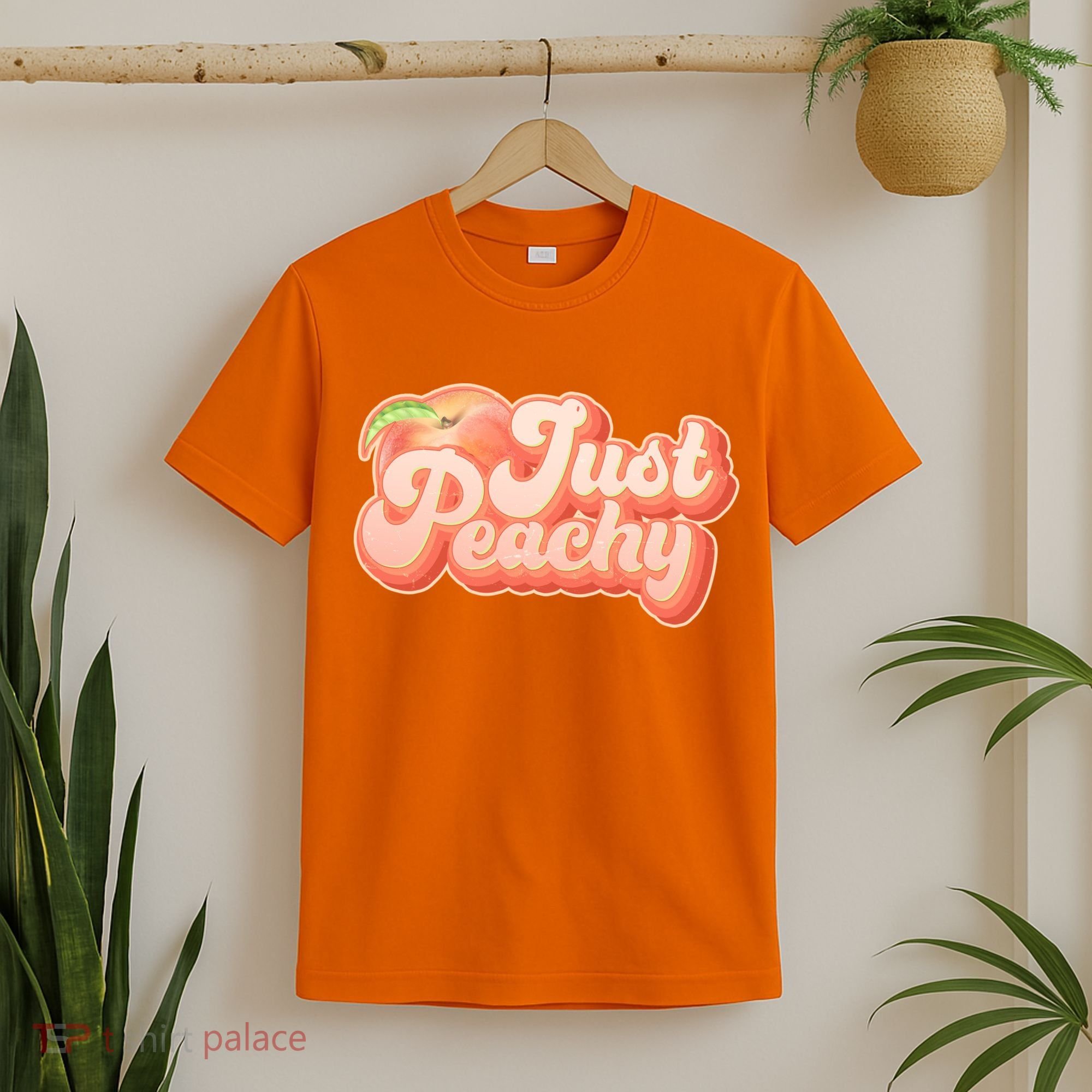 Cute Retro Vintage Just Peachy T-Shirt