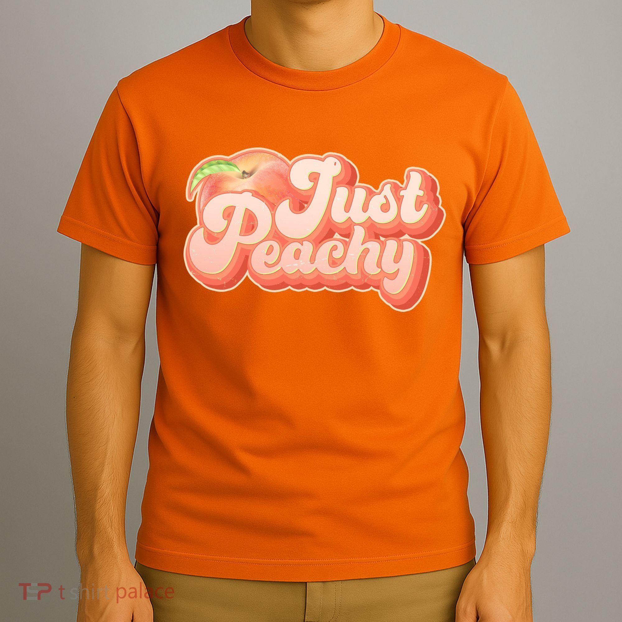 Cute Retro Vintage Just Peachy T-Shirt