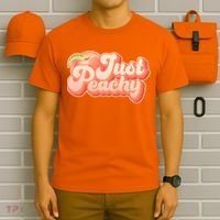 Cute Retro Vintage Just Peachy T-Shirt thumb 6