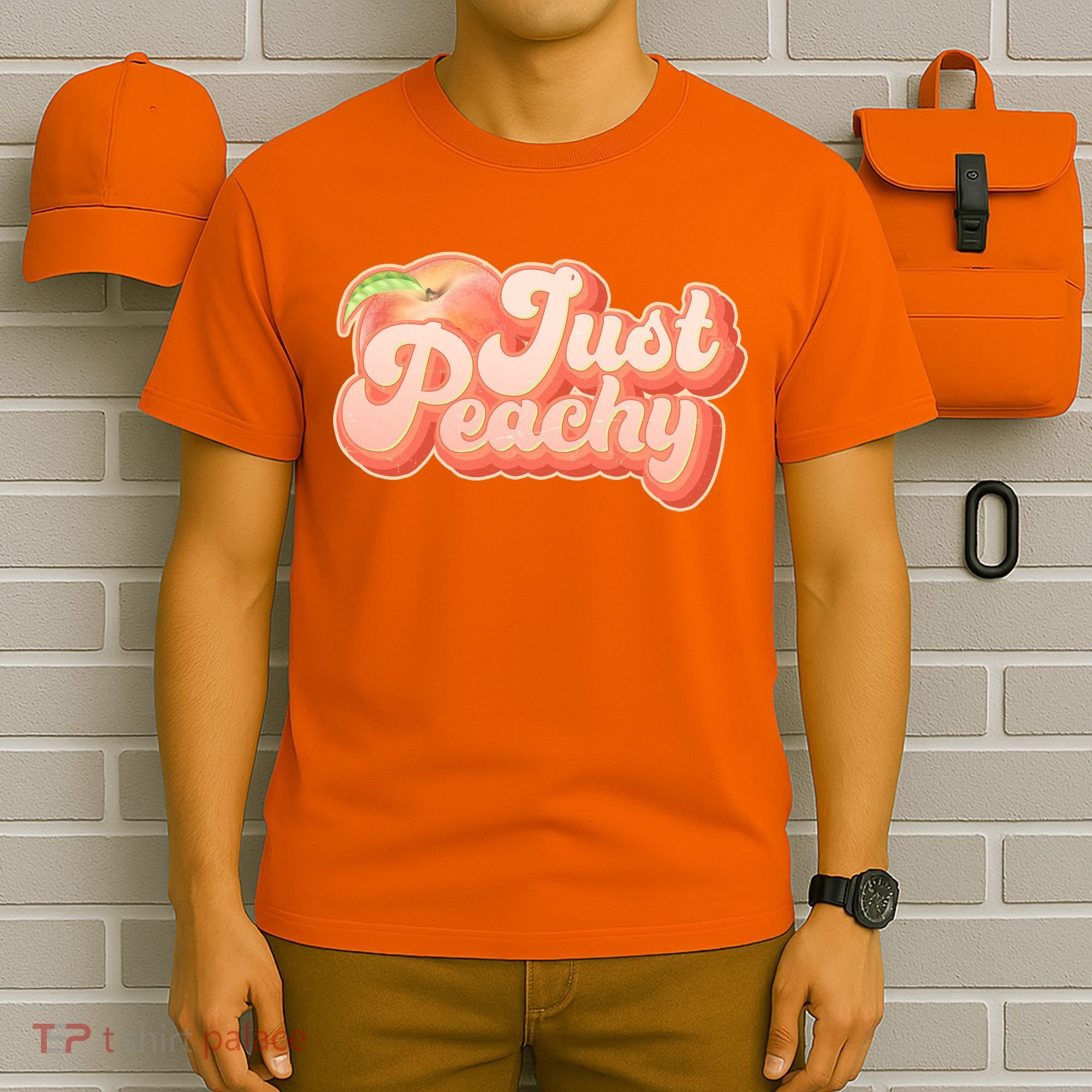 Cute Retro Vintage Just Peachy T-Shirt