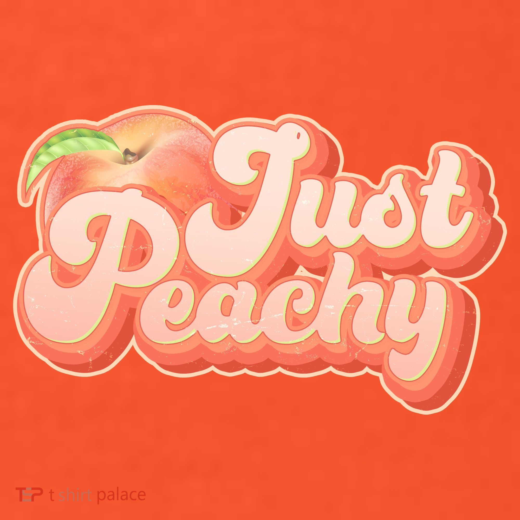 Cute Retro Vintage Just Peachy T-Shirt