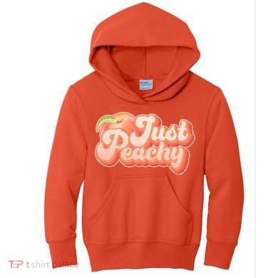 Cute Retro Vintage Just Peachy Kids Hoodie