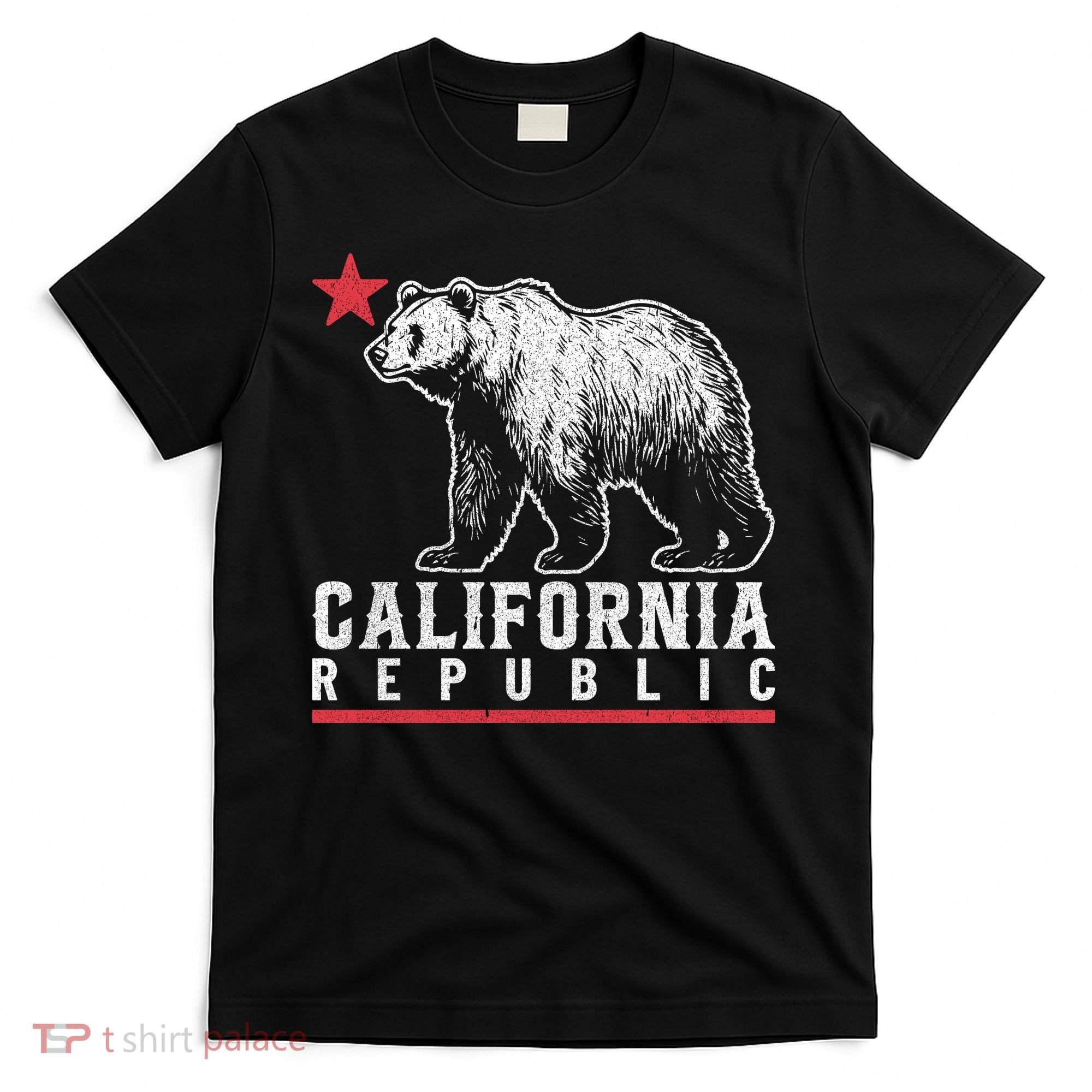 California Republic Vintage Cali Bear Star T-Shirt