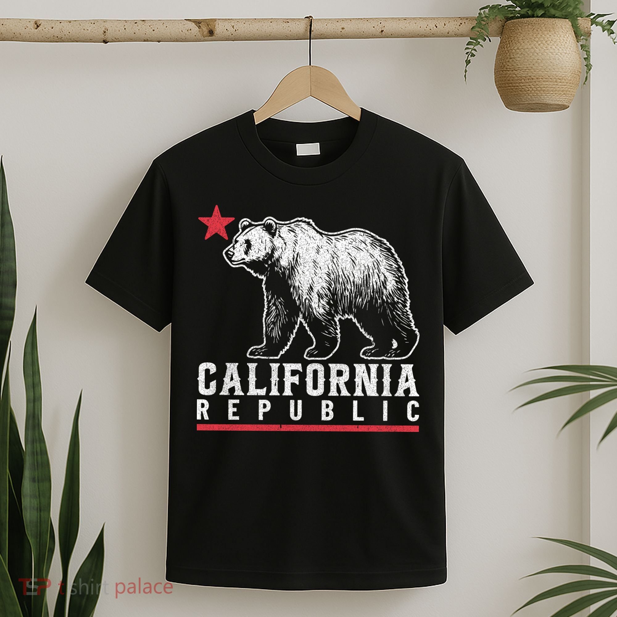 California Republic Vintage Cali Bear Star T-Shirt
