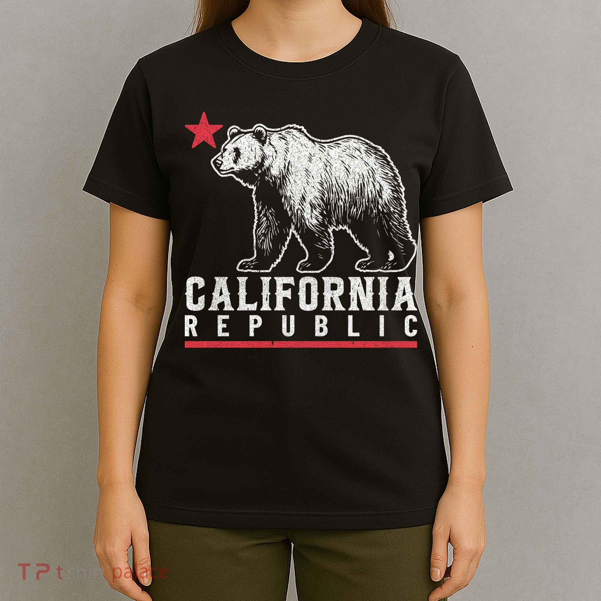 California Republic Vintage Cali Bear Star T-Shirt