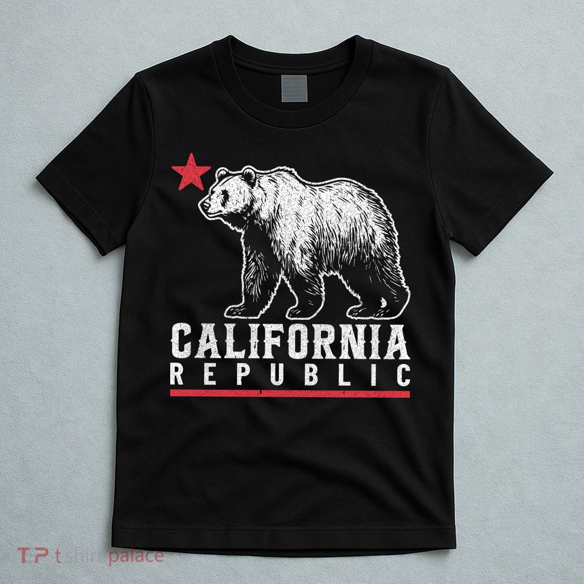 California Republic Vintage Cali Bear Star T-Shirt