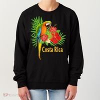 Costa Rica Vacation Parrot Tropical Flowers Women's Sweatshirt thumb 0