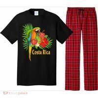 Costa Rica Vacation Parrot Tropical Flowers Pajama Set thumb 0