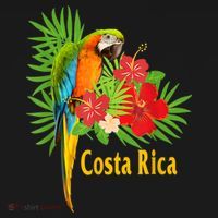 Costa Rica Vacation Parrot Tropical Flowers Women's Hoodie thumb 2