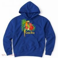 Costa Rica Vacation Parrot Tropical Flowers Hoodie thumb 0