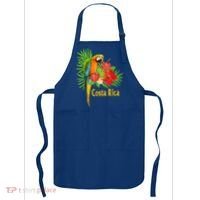 Costa Rica Vacation Parrot Tropical Flowers Apron thumb 0