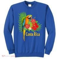 Costa Rica Vacation Parrot Tropical Flowers Sweatshirt thumb 0