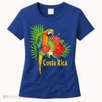 Costa Rica Vacation Parrot Tropical Flowers Women's T-Shirt thumb 0