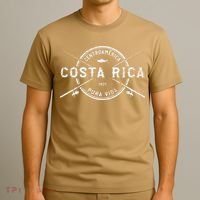 Costa Rica Vintage Crossed Fishing Rods T-Shirt thumb 3