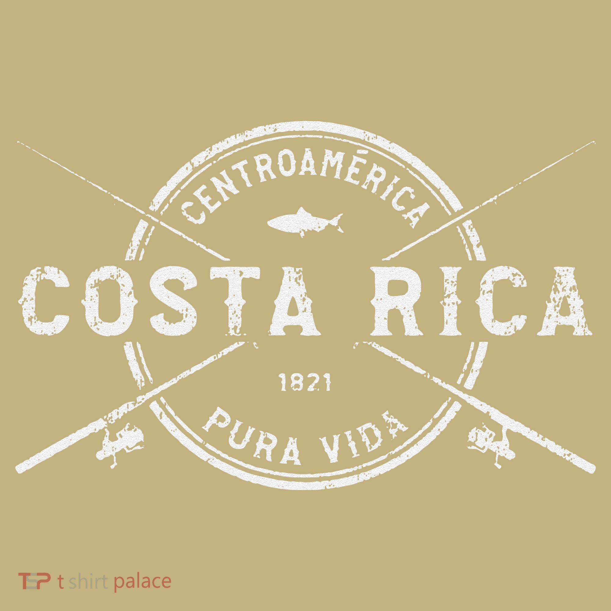Costa Rica Vintage Crossed Fishing Rods T-Shirt