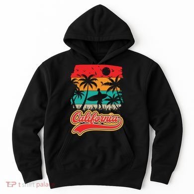 California Retro Vintage Print Hoodie