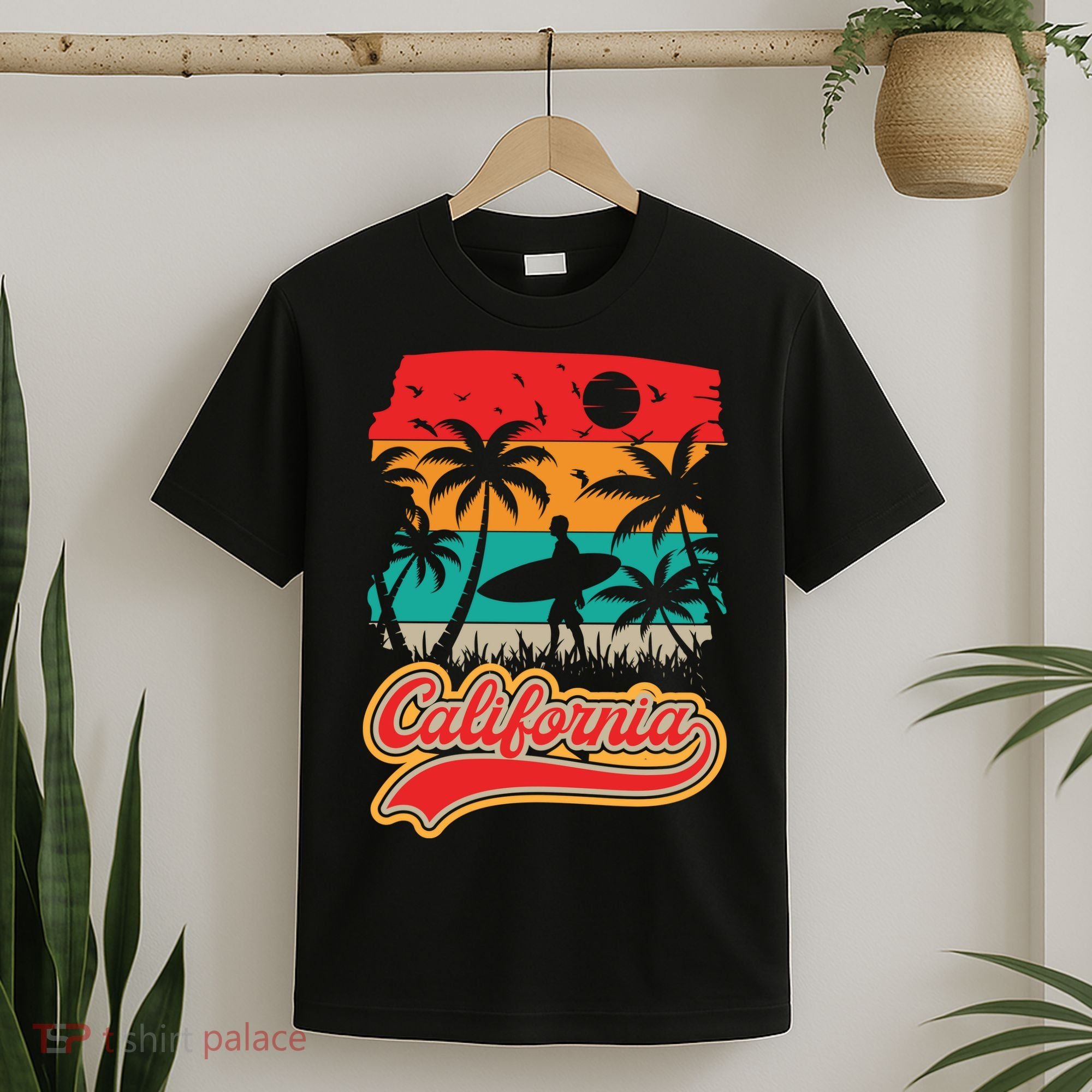 California Retro Vintage Print T-Shirt