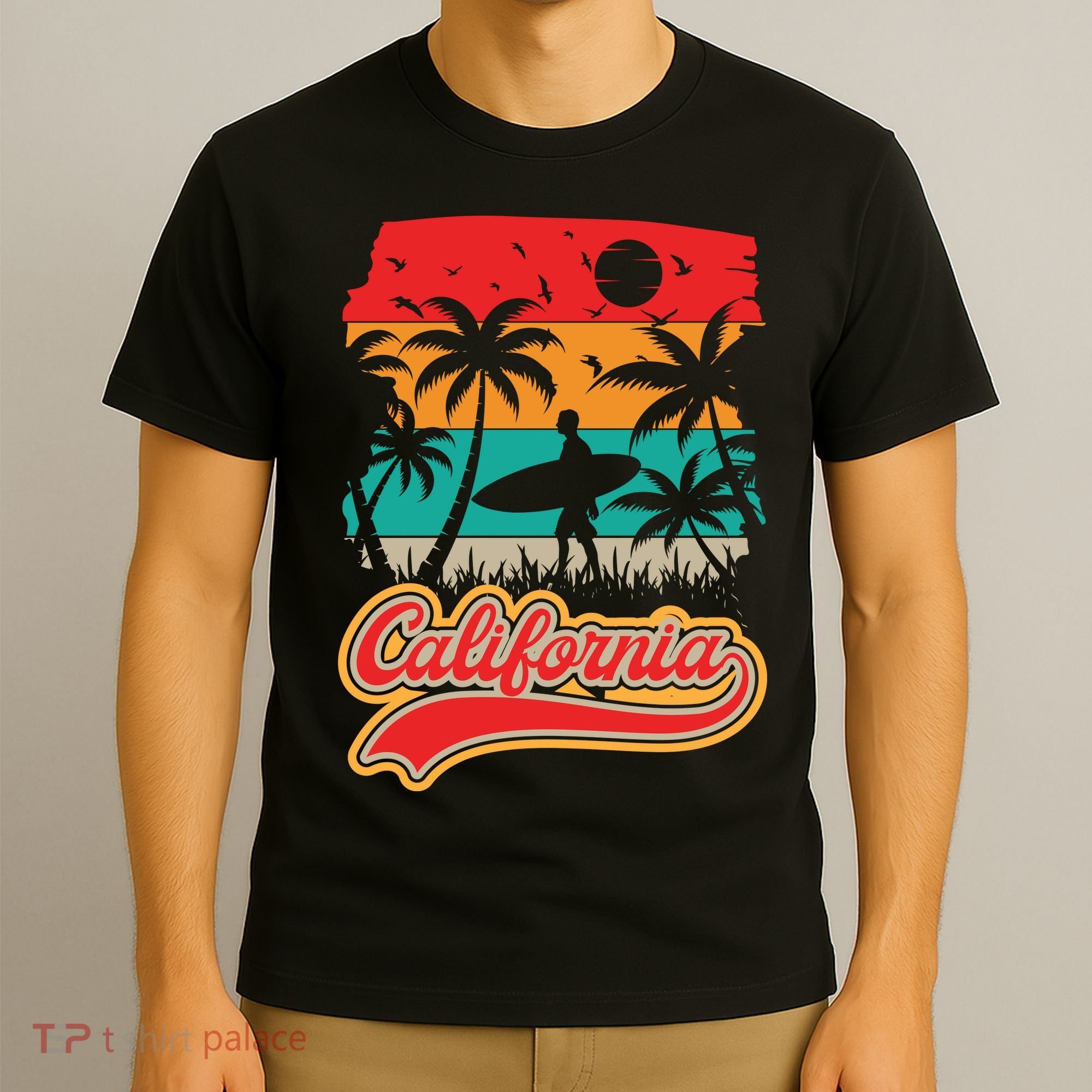 California Retro Vintage Print T-Shirt
