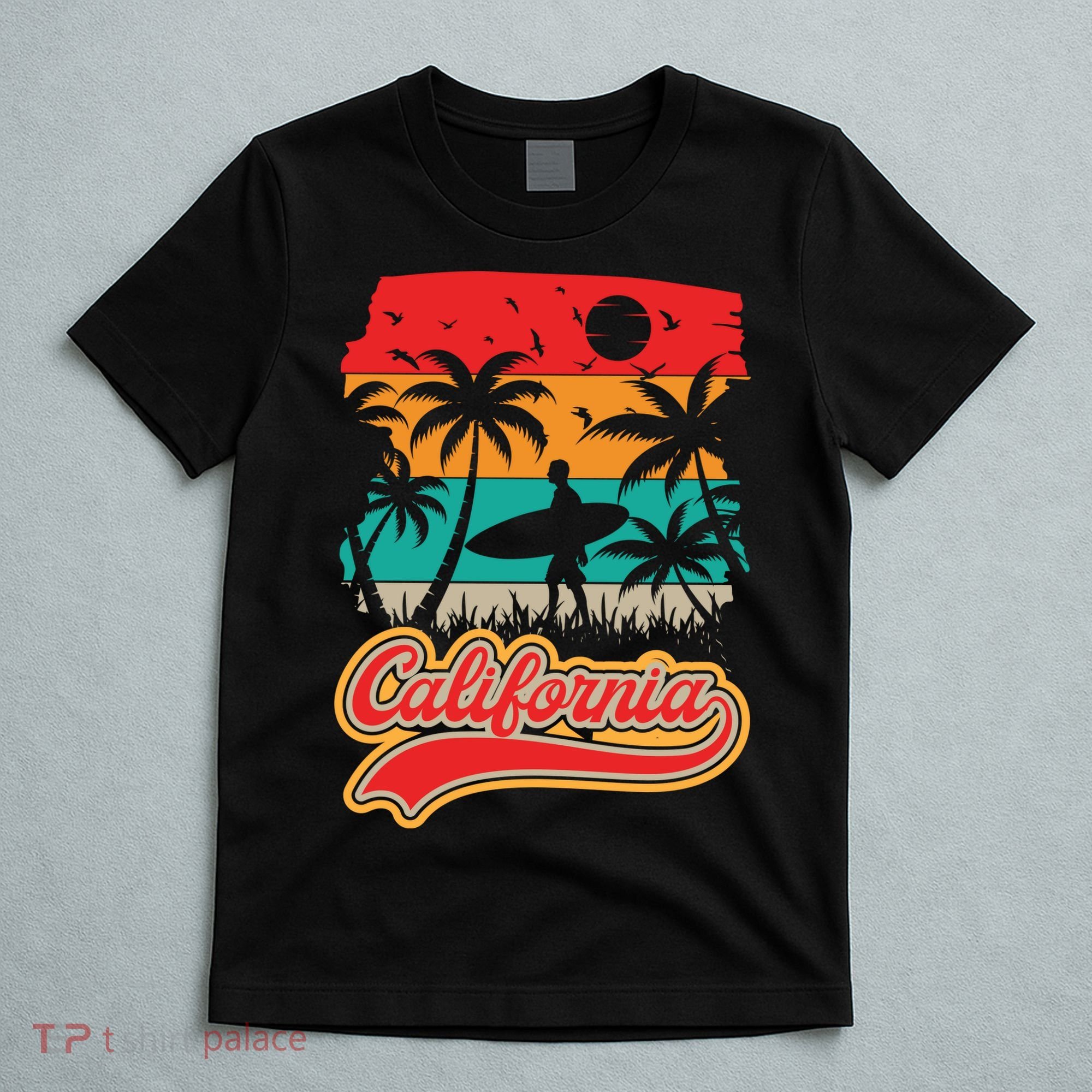 California Retro Vintage Print T-Shirt