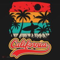 California Retro Vintage Print T-Shirt thumb 7