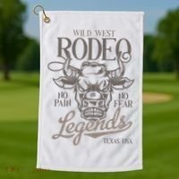 Cowboy Rodeo Wild West Texas Golf Towel thumb 1