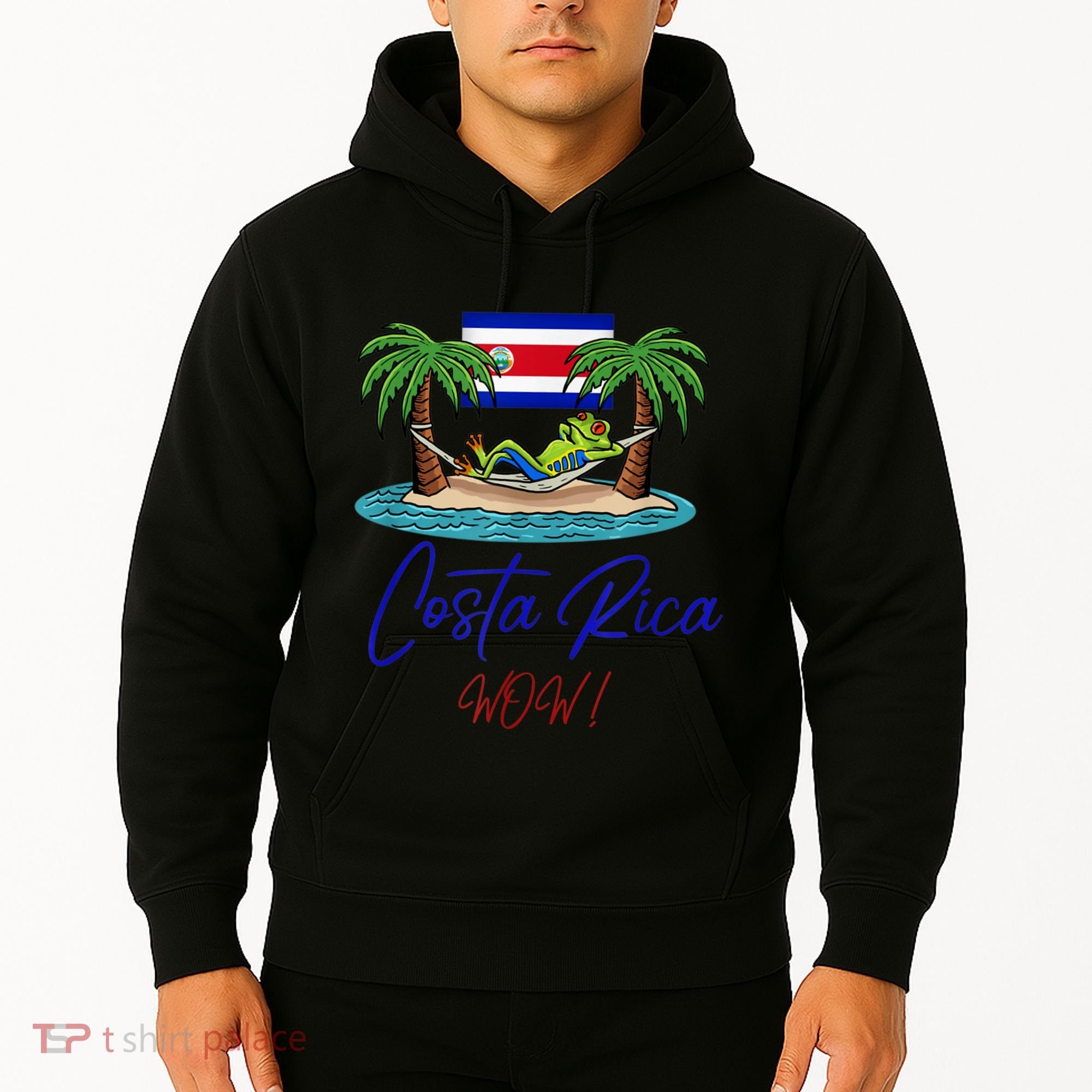 Costa Rica Wow Costa Rican Flag Hoodie